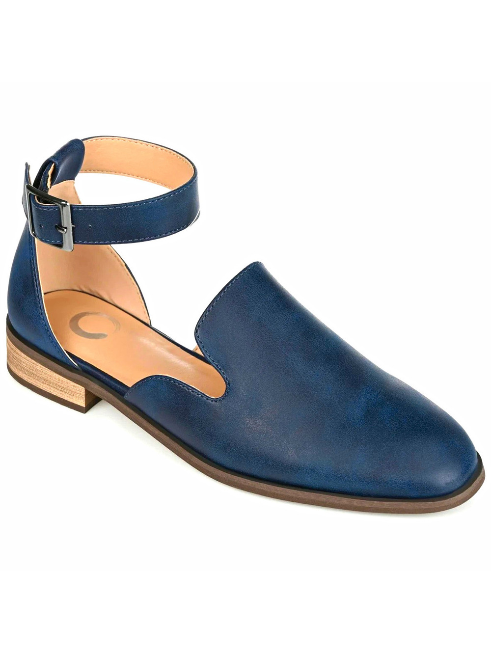 Journee Women's Blue Ankle Strap Buckle Sandals Size 8.5 EUC #1000